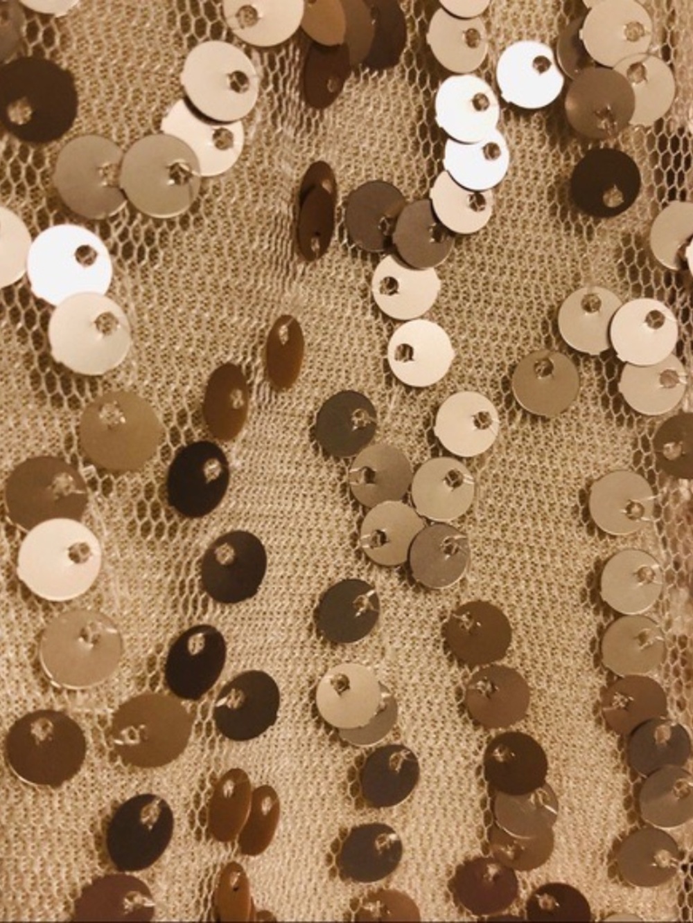 New Alythea Gold Sequin Racer Back Tank TOP with Bubble Hem - Picture 5 of 5